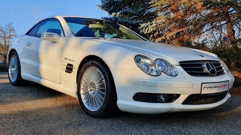 Weiß Gebraucht 2005 Mercedes SL55 AMG AMG Cabrio | 64.740 € - Bild 1/4