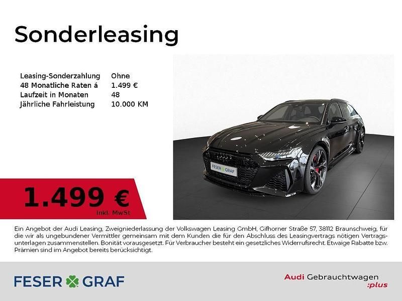 Mythosschwarz metallic Gebraucht 2025 Audi RS6 Ambiente Kombi | 131.890 € (Etwas zu teuer) - Bild 1/4