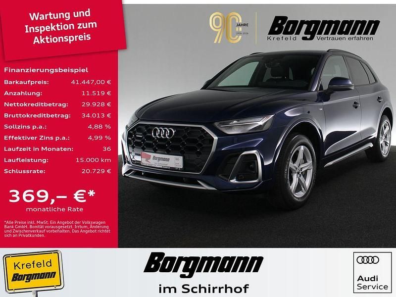 Navarrablau metallic (metallic) Gebraucht 2022 Audi Q5 S-Line SUV | 41.447 € (Fairer Preis) - Bild 1/4