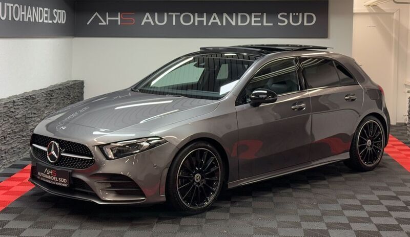 Mountaingrau met. Gebraucht 2019 Mercedes A250 AMG line Limousine | 28.999 € (Fairer Preis) - Bild 1/4