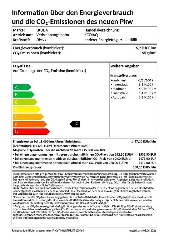 Neu Skoda Kodiaq Selection 193 PS (141 kW) 2026 Schwarz SUV