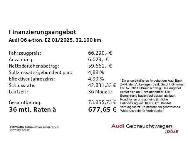 Gebraucht Audi Q6 e-tron Ambiente 284 kW (387 PS) 2025 Plasmablau metallic SUV