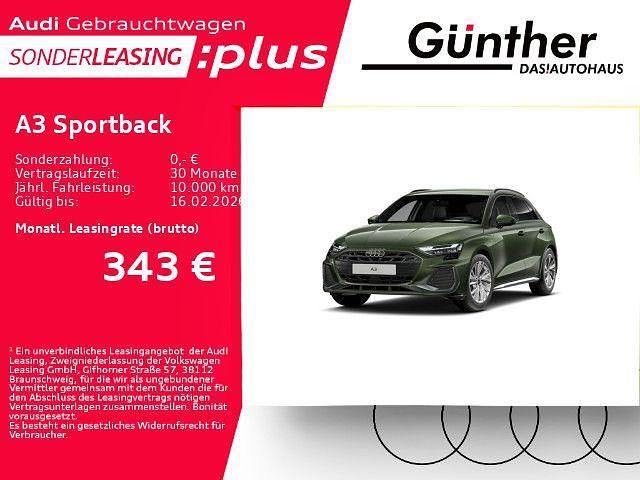 Distriktgrün metallic Gebraucht 2025 Audi A3 S-Line Limousine | 39.277 € (Fairer Preis) - Bild 1/4