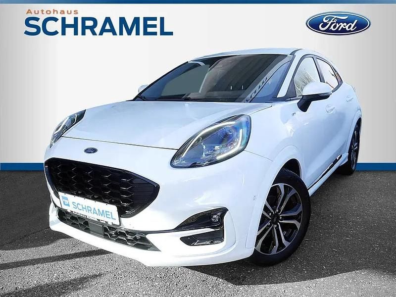 Weiss / frozen white Gebraucht 2021 Ford Puma ST-Line X SUV | 19.490 € (Etwas zu teuer) - Bild 1/4