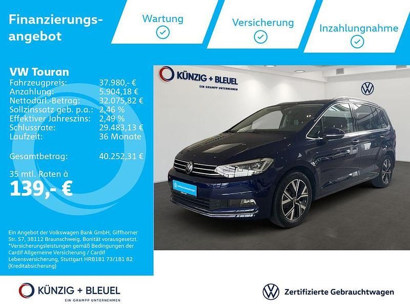 Atlantik blue metallic Gebraucht 2024 VW Touran Highline Van / Kleinbus | 37.980 € (Etwas zu teuer) - Bild 1/4