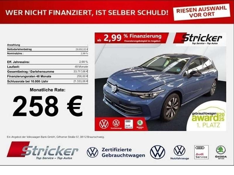 Anemonenblau metallic Gebraucht 2025 VW Golf VIII Goal Limousine | 29.949 € (Superpreis) - Bild 1/3
