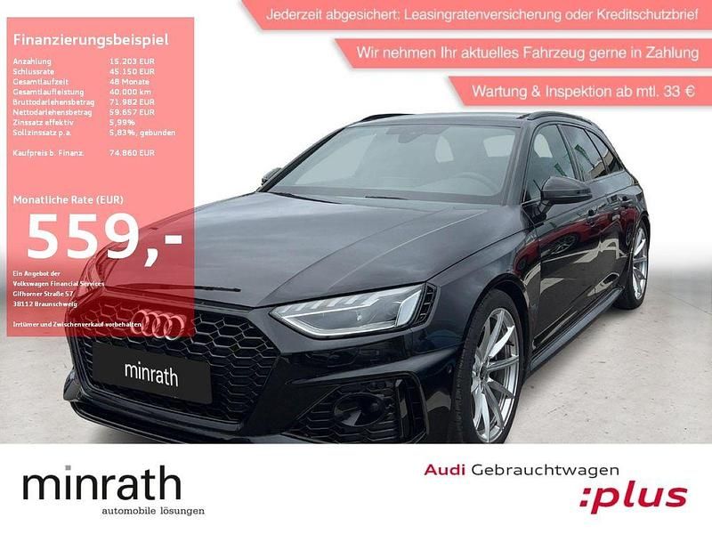Mythosschwarz metallic Gebraucht 2024 Audi RS4 Ambiente Kombi | 74.710 € (Guter Preis) - Bild 1/4