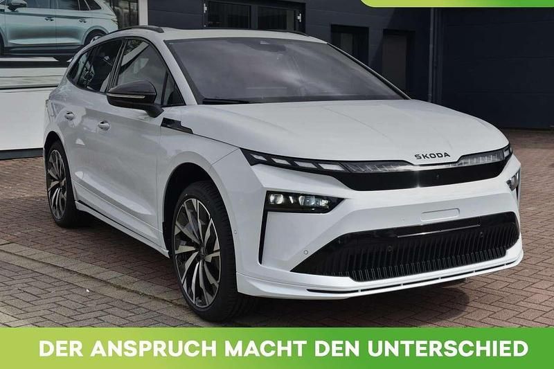 Moonweiss metallic Neu 2025 Skoda Enyaq iV SportLine SUV | 55.900 € (Fairer Preis) - Bild 1/4