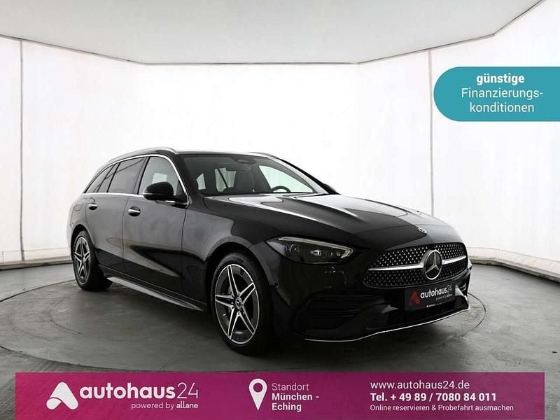 Schwarz Gebraucht 2024 Mercedes C300e AMG line Kombi | 43.880 € (Guter Preis) - Bild 1/4