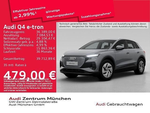 Kieselgrau Gebraucht 2022 Audi Q4 e-tron Comfort SUV | 36.389 € - Bild 1/2