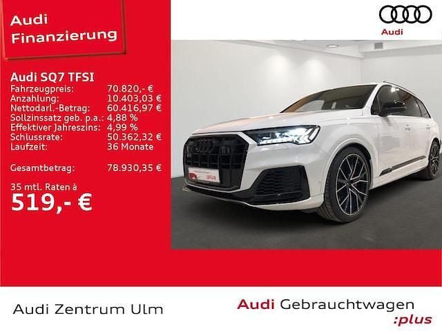 Gletscherweiß metallic Gebraucht 2022 Audi SQ7 Competition SUV | 70.820 € (Superpreis) - Bild 1/4