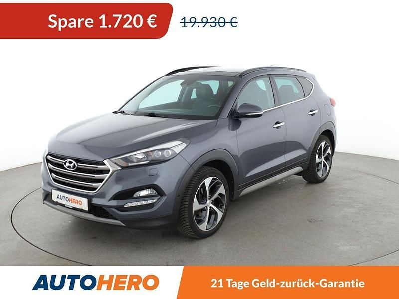 Grau Gebraucht 2018 Hyundai Tucson Premium SUV | 18.210 € (Guter Preis) - Bild 1/3