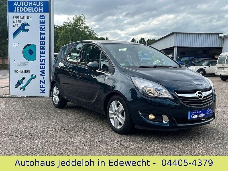 Grün Gebraucht 2014 Opel Meriva Van / Kleinbus | 10.880 € (Etwas zu teuer) - Bild 1/4