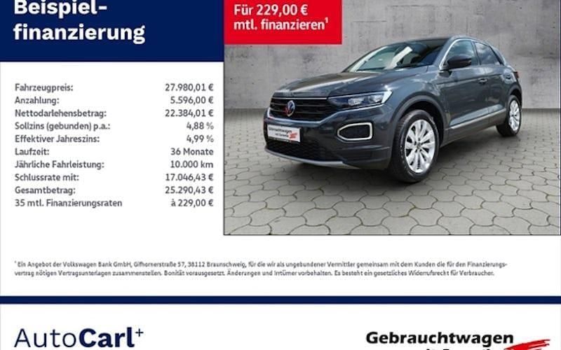 Uranograu Gebraucht 2022 VW T-Roc Sportline SUV | 27.980 € (Fairer Preis) - Bild 1/4