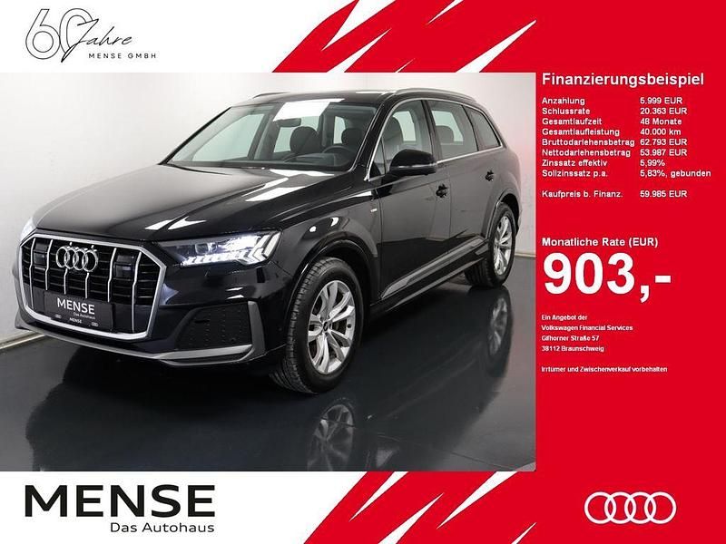 Orcaschwarz Gebraucht 2021 Audi Q7 S-Line SUV | 59.985 € (Etwas zu teuer) - Bild 1/4