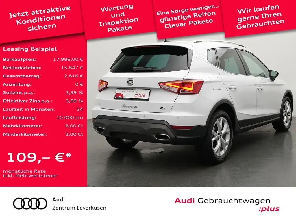 Gebraucht Seat Arona FR 110 PS (80 kW) 2023 Weiß SUV