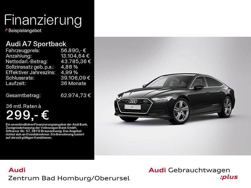 Mythosschwarz metallic Gebraucht 2025 Audi A7 Kleinwagen | 56.890 € (Fairer Preis) - Bild 1/3