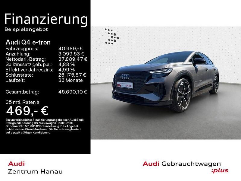 Taifungrau metallic Gebraucht 2022 Audi Q4 Sportback e-tron S-Line SUV | 40.989 € (Etwas zu teuer) - Bild 1/4
