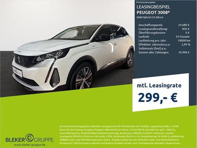 Weiß Gebraucht 2021 Peugeot 3008 Allure SUV | 22.880 € (Fairer Preis) - Bild 1/3