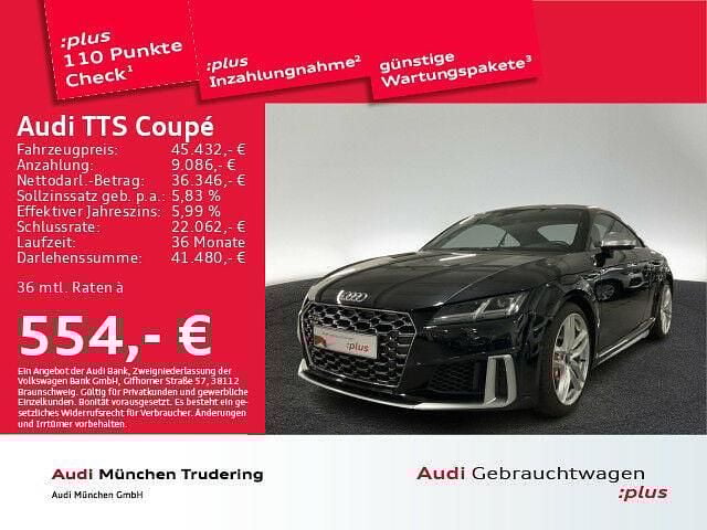 Mythosschwarz metallic Gebraucht 2021 Audi TTS Advanced Coupé | 45.432 € (Fairer Preis) - Bild 1/1