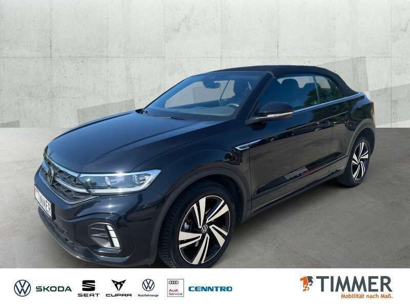 Schwarz Gebraucht 2022 VW T-Roc Cabriolet R-line Cabrio | 30.450 € (Fairer Preis) - Bild 1/4