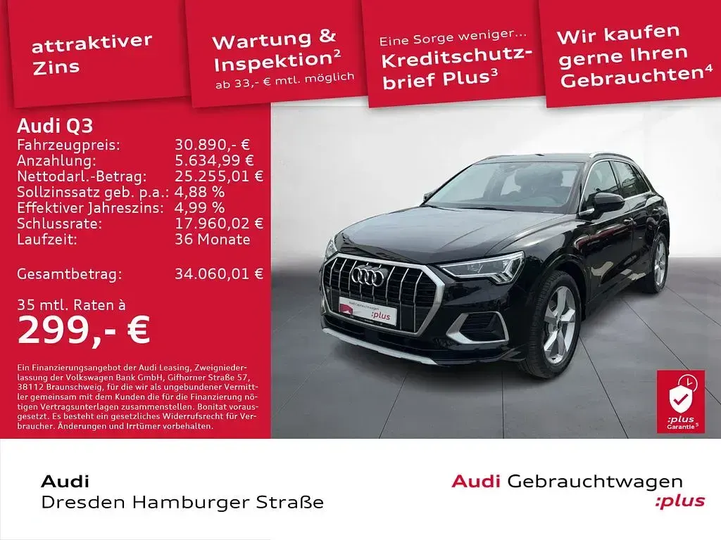 Gebraucht Audi Q3 Ambiente 150 PS (110 kW) 2022 Mythosschwarz metallic SUV