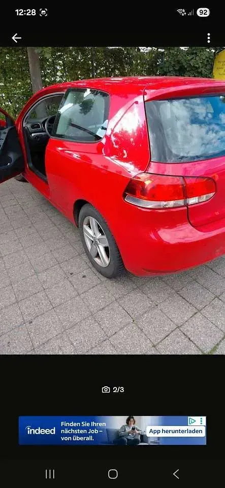 Gebraucht VW Golf VI Style 80 PS (58 kW) 2011 Rot Limousine