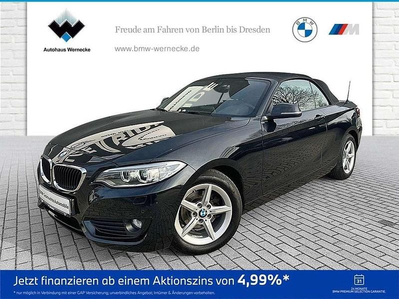 Gebraucht BMW 218 Advantage 136 PS (100 kW) 2015 Saphirschwarz Cabrio