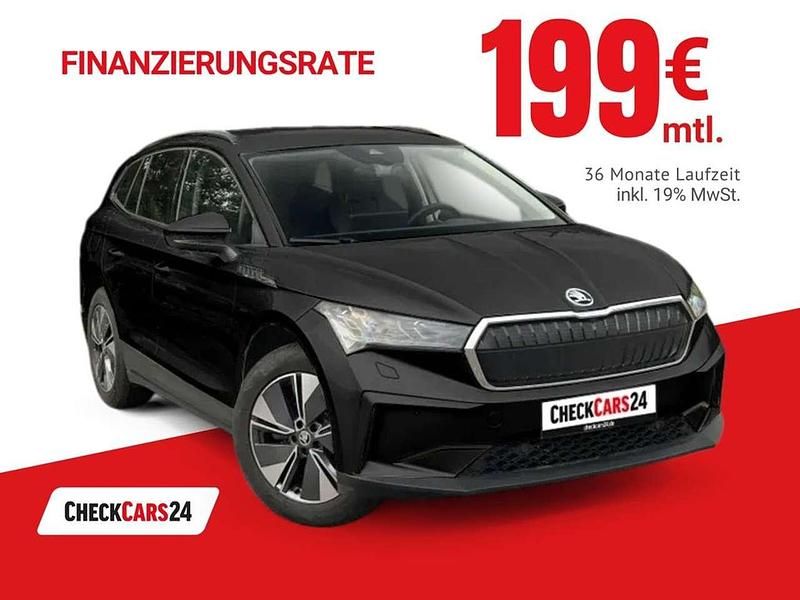 Schwarz Gebraucht 2023 Skoda Enyaq iV Loft SUV | 38.089 € - Bild 1/4