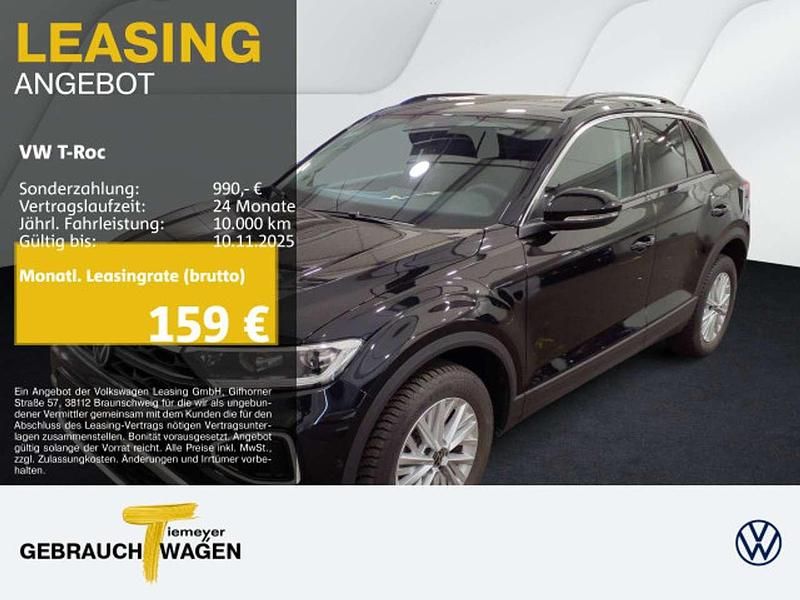 Schwarz Gebraucht 2024 VW T-Roc Life SUV | 22.230 € (Guter Preis) - Bild 1/4