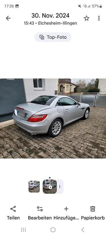 Gebraucht Mercedes SLK200 185 PS (136 kW) 2011 Silber Cabrio