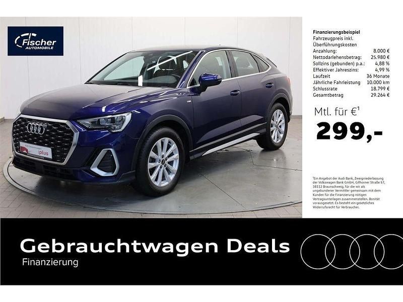 Blau Gebraucht 2022 Audi Q3 Sportback S-Line SUV | 33.980 € (Superpreis) - Bild 1/4