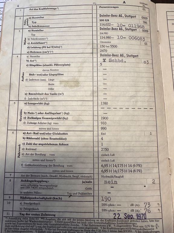 Schwarz Gebraucht 1970 Mercedes 250 Coupé | 19.900 € - Bild 1/4