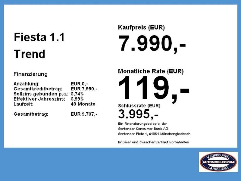 Gebraucht Ford Fiesta Trend 71 PS (52 kW) 2017 Frostweiß Kleinwagen