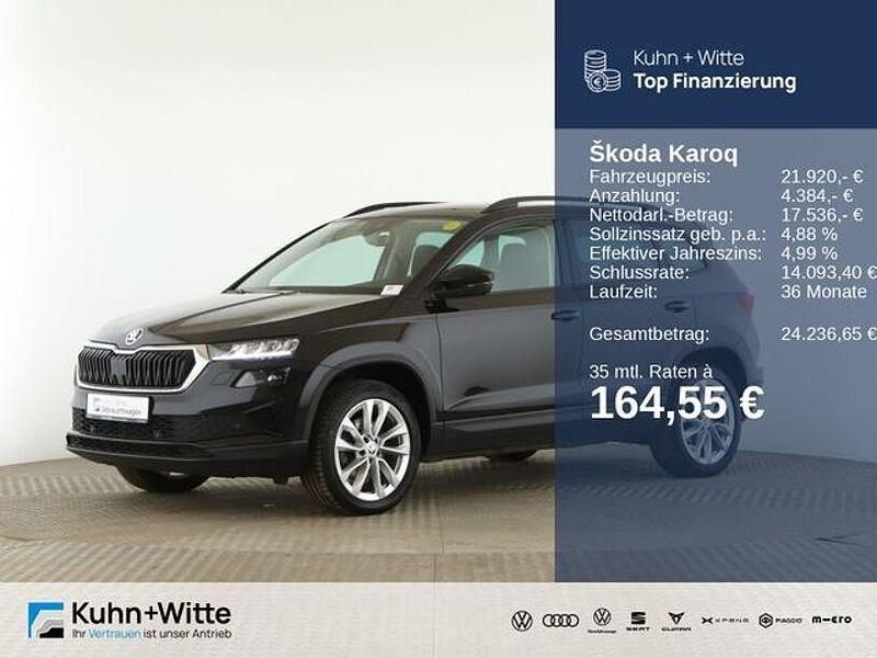 Schwarz Gebraucht 2022 Skoda Karoq Style SUV | 21.920 € (Guter Preis) - Bild 1/3