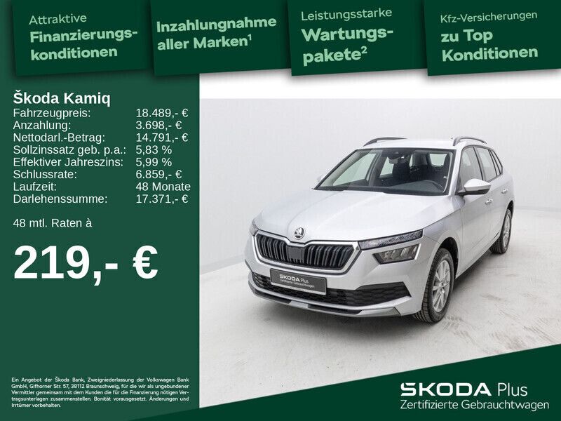 Brillantsilber metallic Gebraucht 2022 Skoda Kamiq Ambition SUV | 18.489 € (Guter Preis) - Bild 1/4