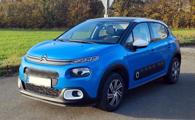 Blau Gebraucht 2017 Citroën C3 PureTech Kleinwagen | 6.999 € (Superpreis) - Bild 1/4