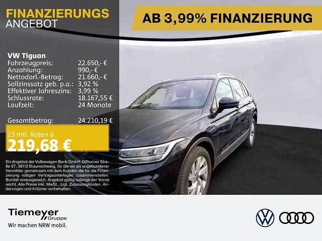 Gebraucht VW Tiguan Active 131 PS (96 kW) 2023 Schwarz SUV