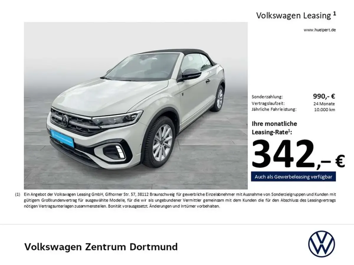Gebraucht VW T-Roc Cabriolet Karmann 150 PS (110 kW) 2025 Ascotgrau Cabrio