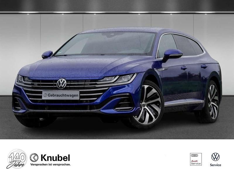 Blau Gebraucht 2021 VW Arteon R-line Kombi | 35.500 € (Teuer) - Bild 1/4