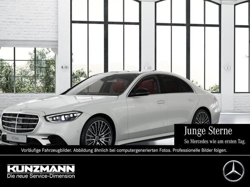 Manufaktur diamantweiß bright metallic Gebraucht 2022 Mercedes S400 AMG Limousine | 93.080 € (Fairer Preis) - Bild 1/4