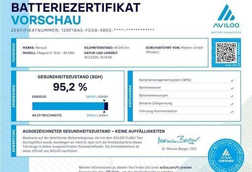 Gebraucht Renault Megane E-Tech Techno 96 kW (131 PS) 2022 Rot Limousine