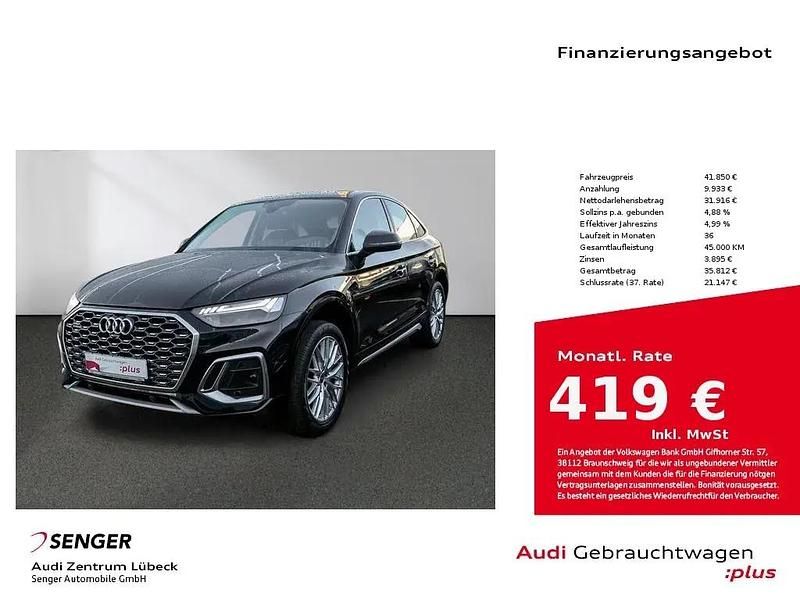 Schwarz Gebraucht 2022 Audi Q5 Sportback S-Line SUV | 41.850 € (Etwas zu teuer) - Bild 1/1
