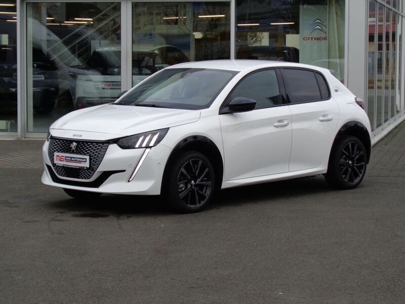 Weiß Gebraucht 2023 Peugeot e-208 GT Kleinwagen | 24.490 € (Etwas zu teuer) - Bild 1/4