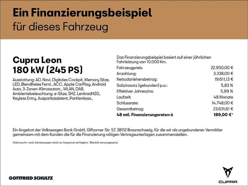 Gebraucht Cupra Leon VZ 245 PS (180 kW) 2022 Weiss Kombi