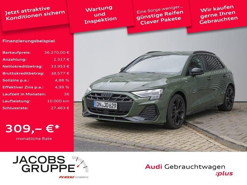 Distriktgrün metallic Gebraucht 2025 Audi A3 S-Line Limousine | 36.270 € (Guter Preis) - Bild 1/4