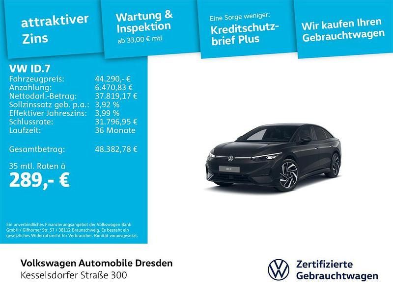 Gebraucht VW ID.7 Pro 210 kW (286 PS) 2025 Schwarz Limousine