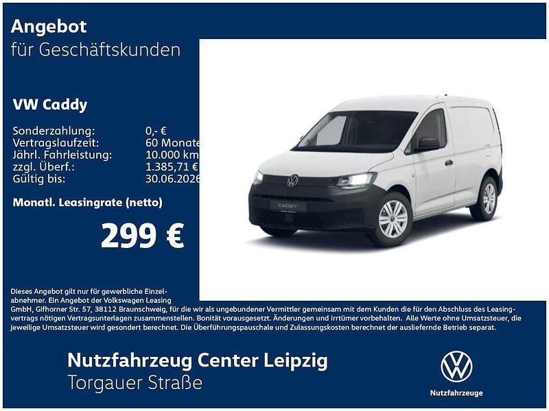 Neu VW Caddy 122 PS (89 kW) 2026 Weiß Van / Kleinbus