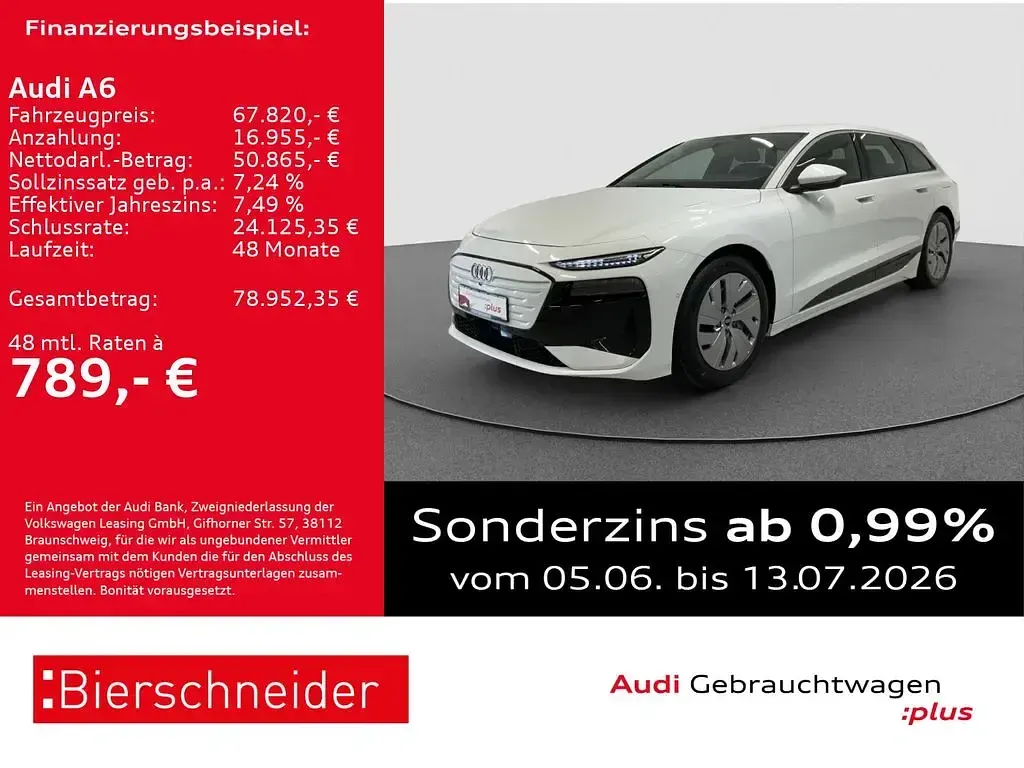Gebraucht Audi A6 e-tron Advanced 314 kW (428 PS) 2025 Weiss Kombi