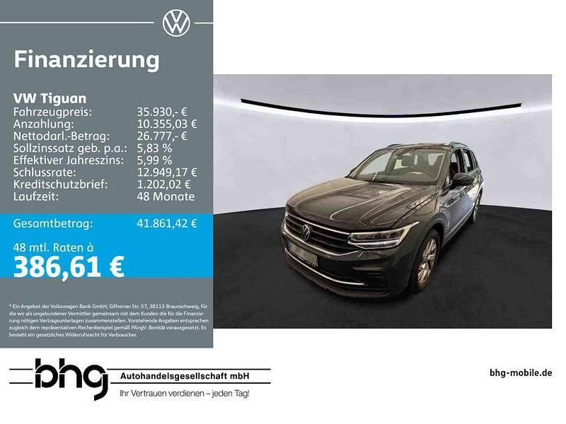 Grau Gebraucht 2022 VW Tiguan Life SUV | 35.930 € (Fairer Preis) - Bild 1/3